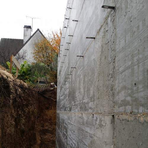 Construction d'un mur de soutènement en béton armé Île-de-France